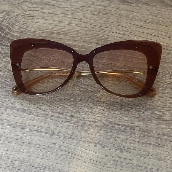 CHLOE Boho Butterfly CE175S 749 Peach Brown Pink Gradient 63mm Sunglasses (#675) - Picture 4 of 15